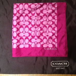 Coach signature silk scarf
