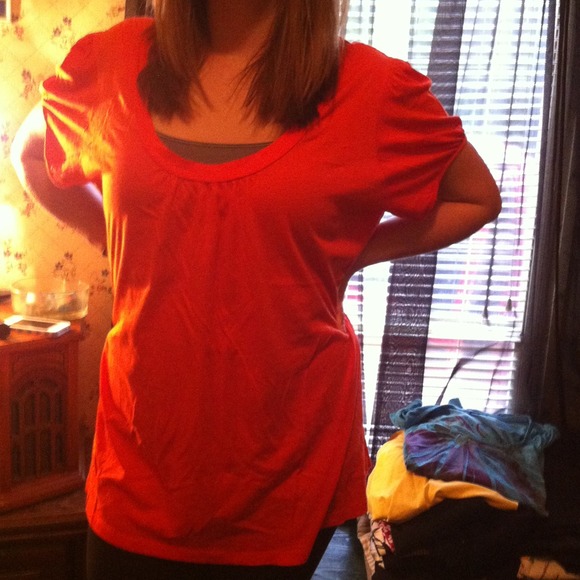 Orange Scoop Neck