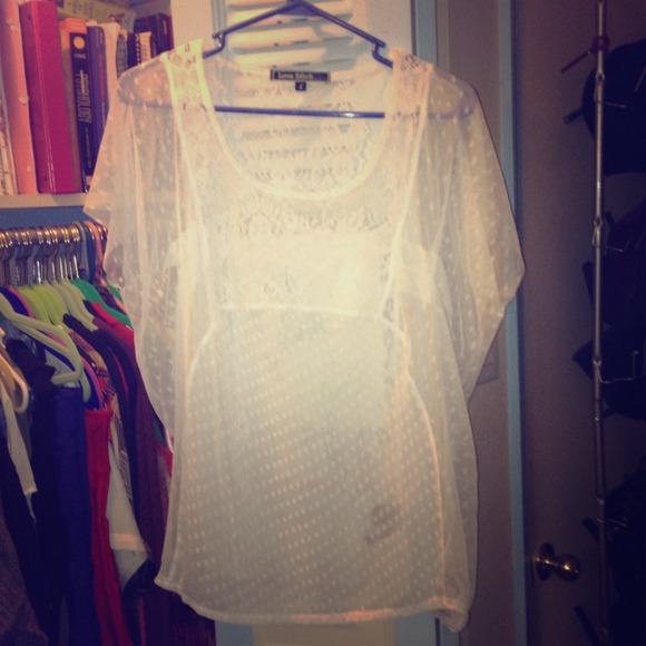 Sheer white top!