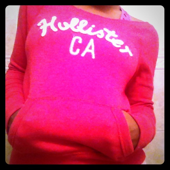 Hot pink hollister sweater