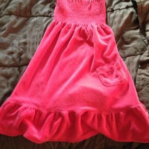 Tube top pink towel dress cover up juicy couture