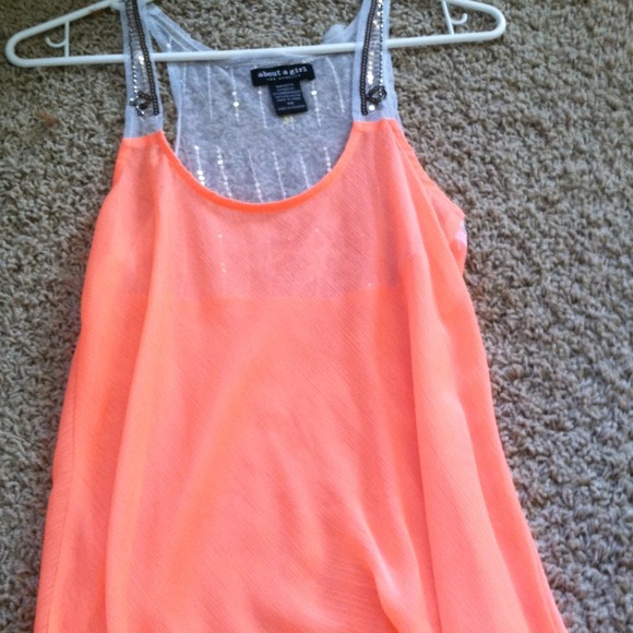 Sheer Neon Pink Tanktop