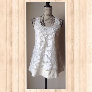 Off White Sleeveless Top