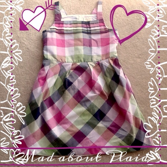 Kids size 8 plaid spring summer dress by crazy 8