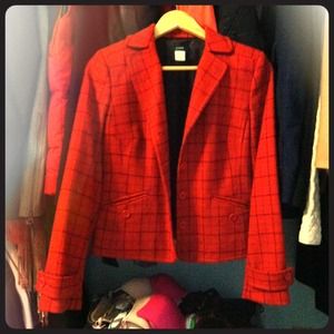 Jcrew Plaid Jacket Petite Medium