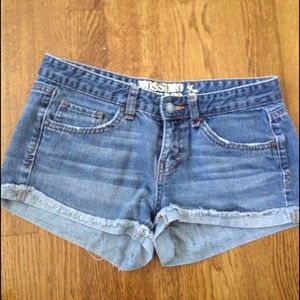 Denim jean shorts