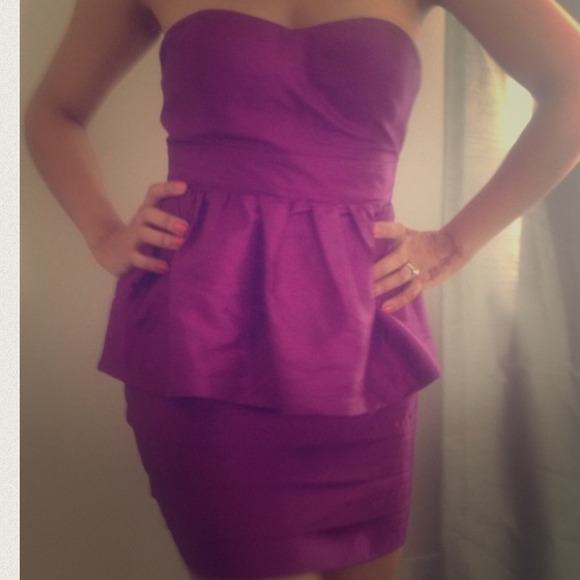 Purple peplum dress