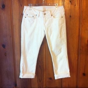 True religion white capris.