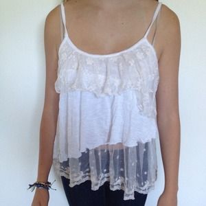 Tiered lace blouse