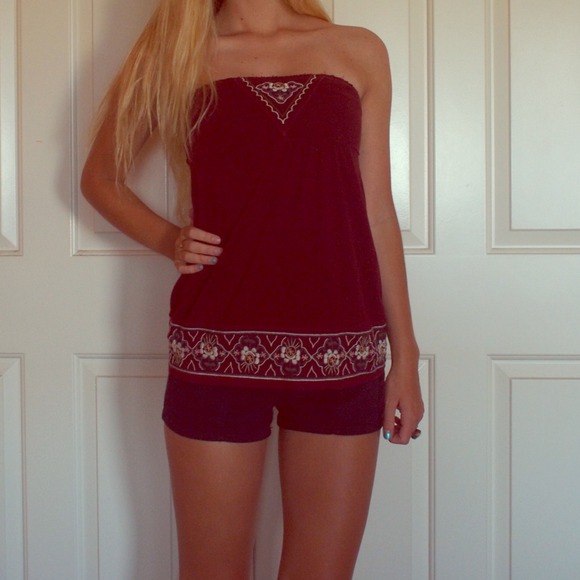 Maroon Indie Tube Top