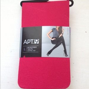 Bright red Microfiber tights