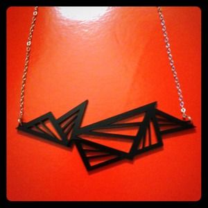 ***Sold***•Freebie• Modern black necklace