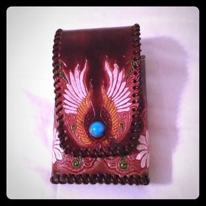 Leather western phone holster