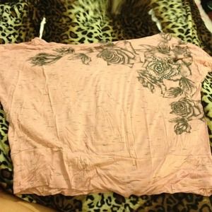 Off shoulder rose top