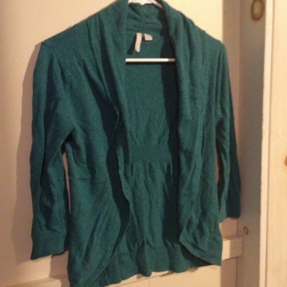 Turquoise and oatmeal cardigans