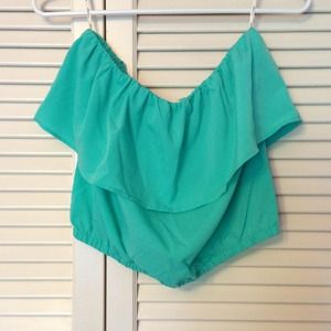 Mint colored tube top