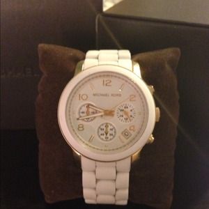 Michael Kors  white and gold watch