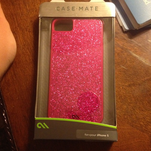 **Pink glitter iphone 5 case