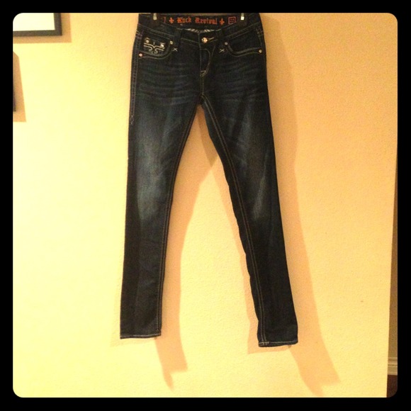 ⛔ON HOLD⛔ Dark wash rock revival denim
