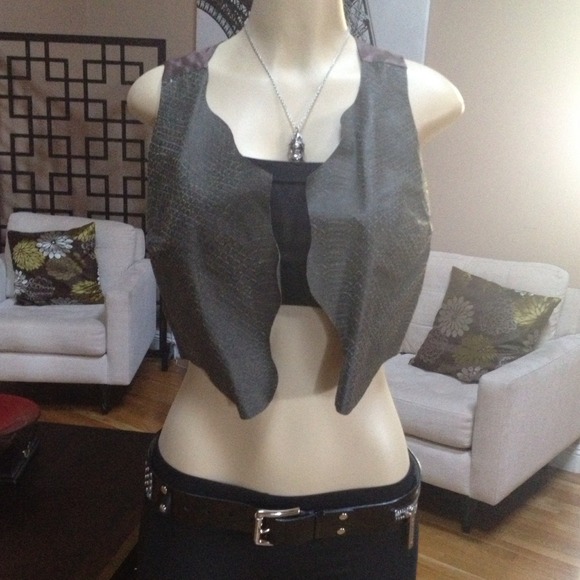 Bebe Leather Vest