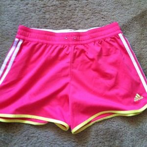 Neon Adidas shorts