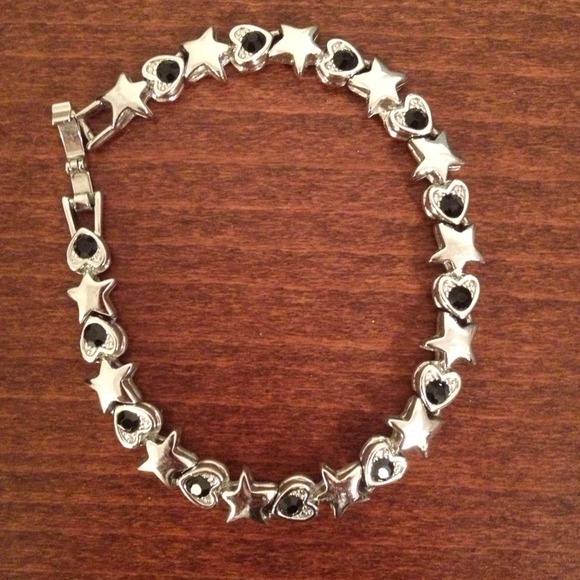 Black and silver bracelet