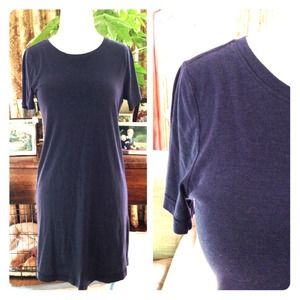 Navy cotton T-shirt dress