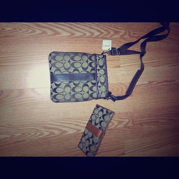 Imitation coach bag and wallet brand new