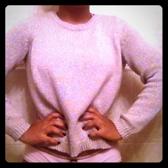 Metallic H&M pink/silver sweater