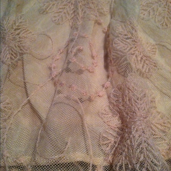 SOLD---Lace dress/top in pink/nude - Picture 2 of 3