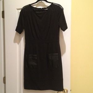 Black leather Vince Camuto dress !