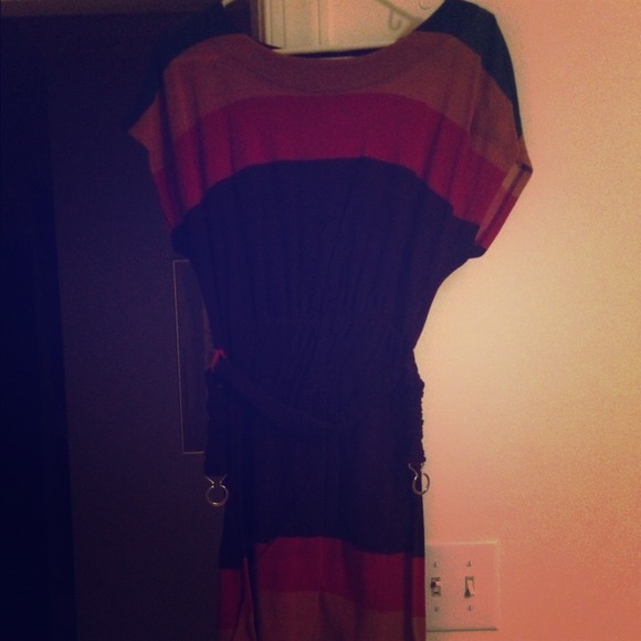 👗Rasta/Brown Knit Dress