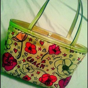 Gold & Pink Coach Bag, excellent condition