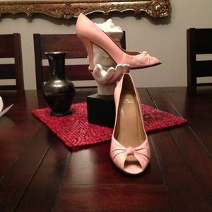 Peachy pink Stuart Weitzman pumps