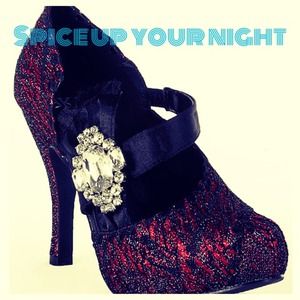 🎉HOST PICK🎉BKE Red&Black heel with jewel