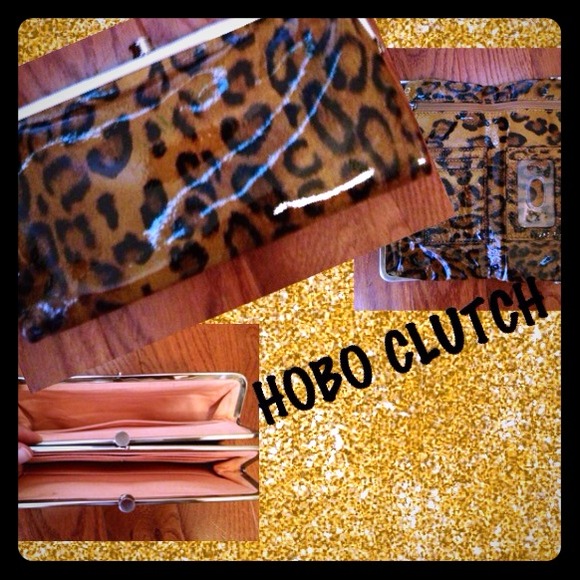 Hobo Patent Cheetah Print Clutch
