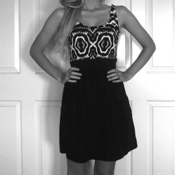 Nordstrom Black and White Baby doll Dress