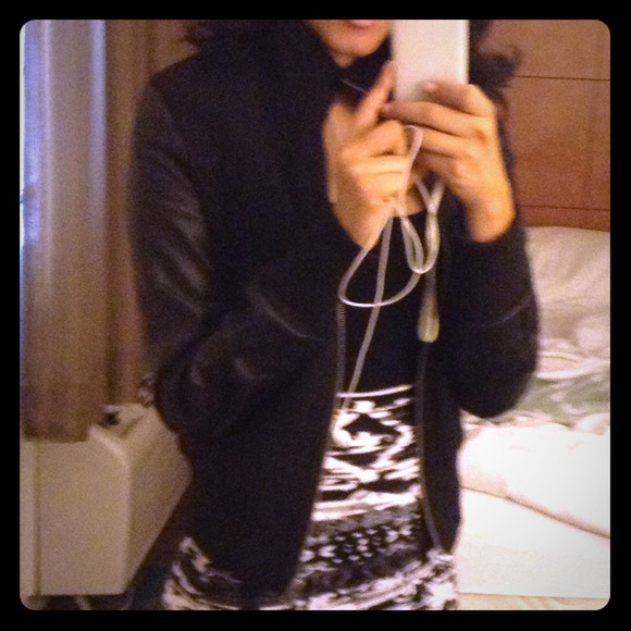 Black faux leather jacket