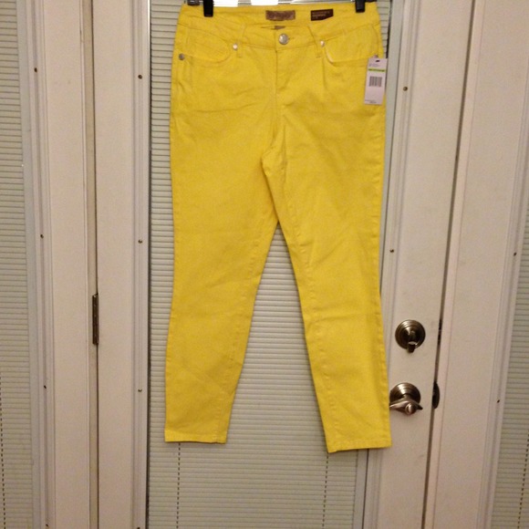 Nine West Yellow Skinny Jean