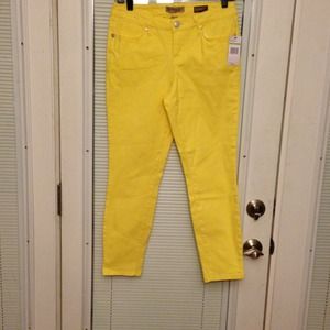 Nine West Yellow Skinny Jean