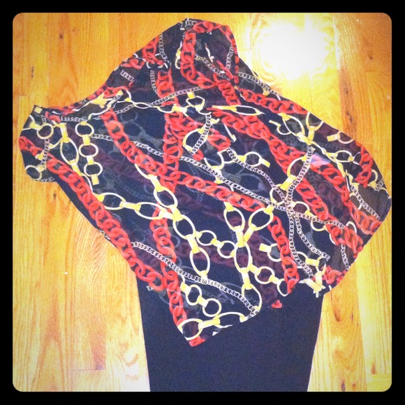 SOLD Sheer chain top.