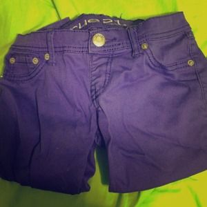 Purple skinny jeans
