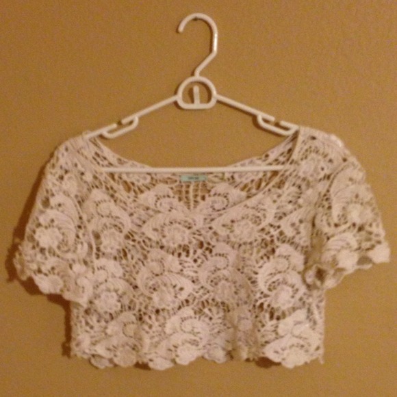 White Knit crop top from H&M