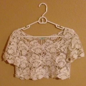 White Knit crop top from H&M