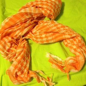 Orange & white scarf