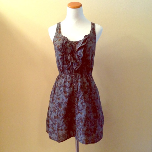 Floral Print Summer Ruffle Dress