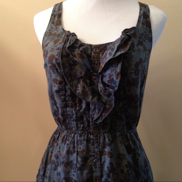 Floral Print Summer Ruffle Dress - Picture 2 of 4
