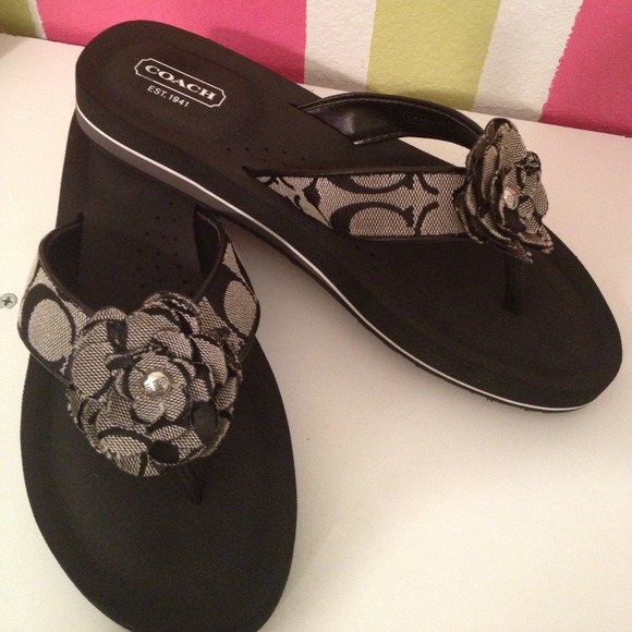 Authentic coach flip flops!! Decided to keep.