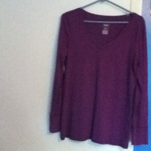 Purple long sleeved top