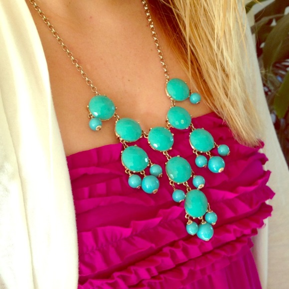 💯 Authentic J. Crew Factory turquoise bubble